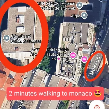 Apartmán Appt Spacieux, Centre 3 Min A Pieds A Monaco Beausoleil