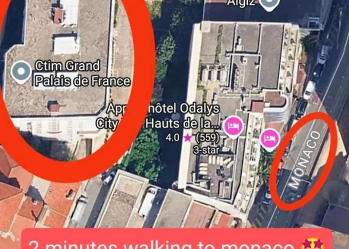 Apartmán Appt Spacieux, Centre 3 Min A Pieds A Monaco Beausoleil